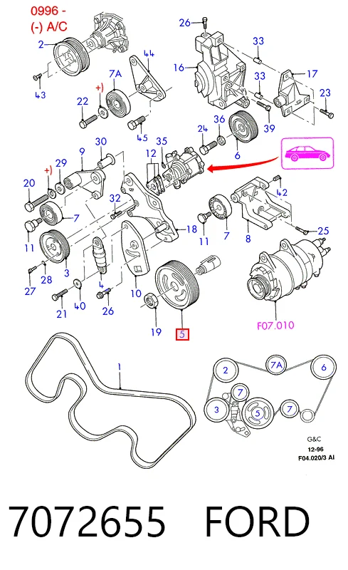 Шків колінвала Ford Scorpio 1 GAE, GGE