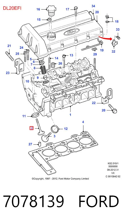 4442SCR Freccia Клапан впускний