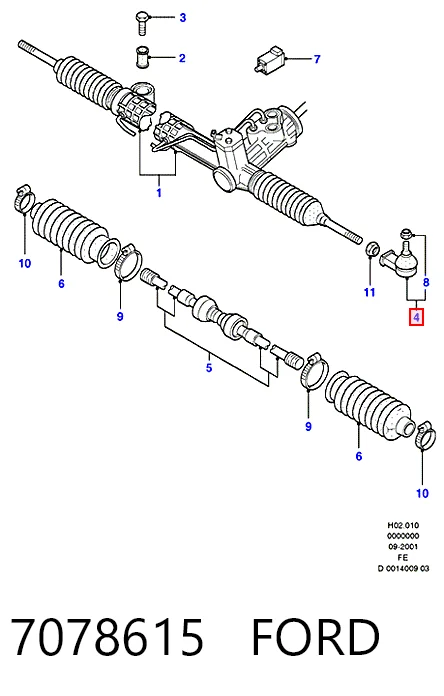 Купити Рульовий наконечник Ford Scorpio II GFR, GGR