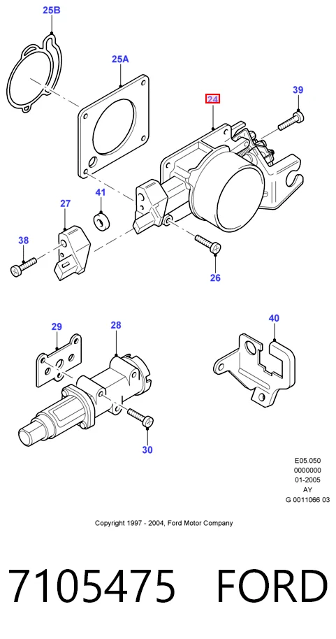 Дросільна заслінка в зборі на Ford Escort VI GAL