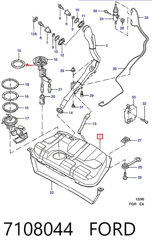 Б/бак Ford Escort V хетчбек (GAL) (1990 - 1992) ціна, від 79.66 USD