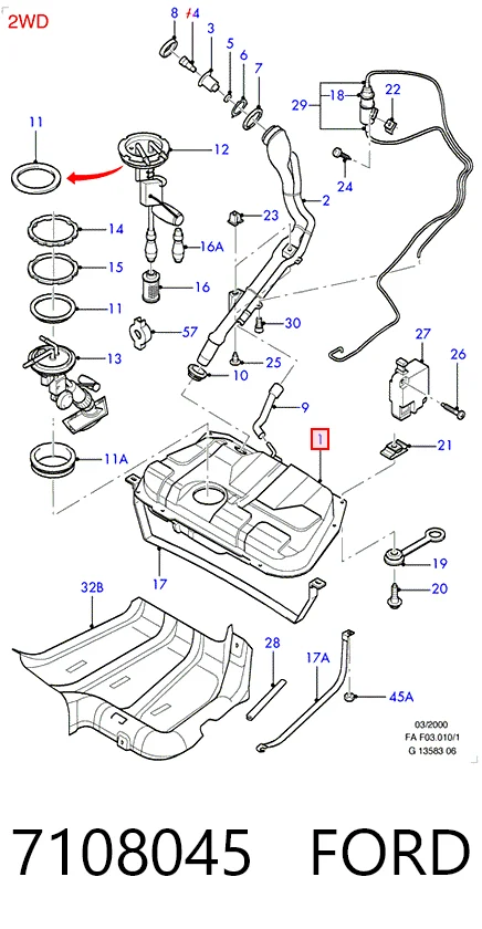  Паливний бак Ford Escort 7