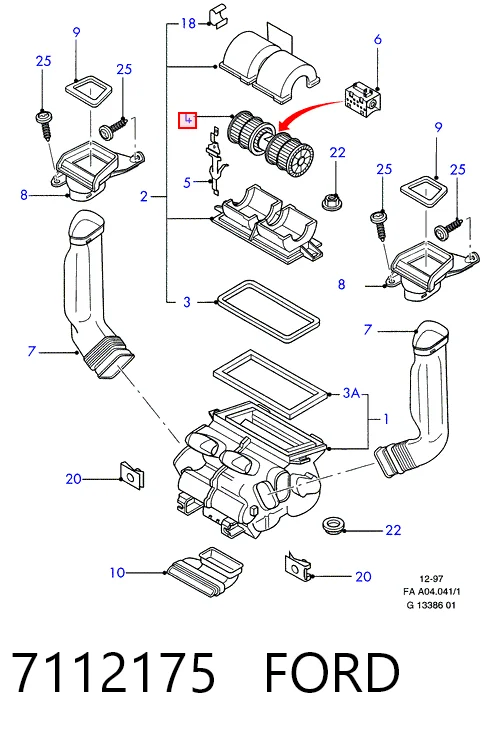  Вентилятора пічки Ford Escort 5