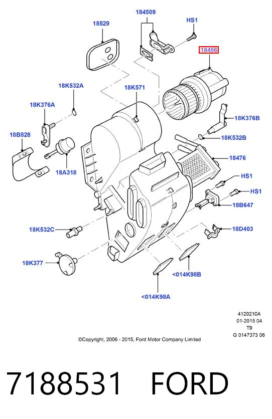 7188531 Ford Електромотор пічки