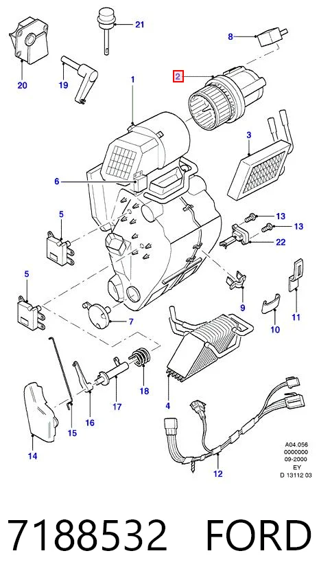 7188532 Ford Електромотор пічки