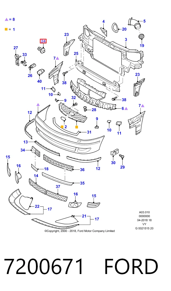 Кріплення переднього бампера AND 30863232 ціна, від 0.36 USD