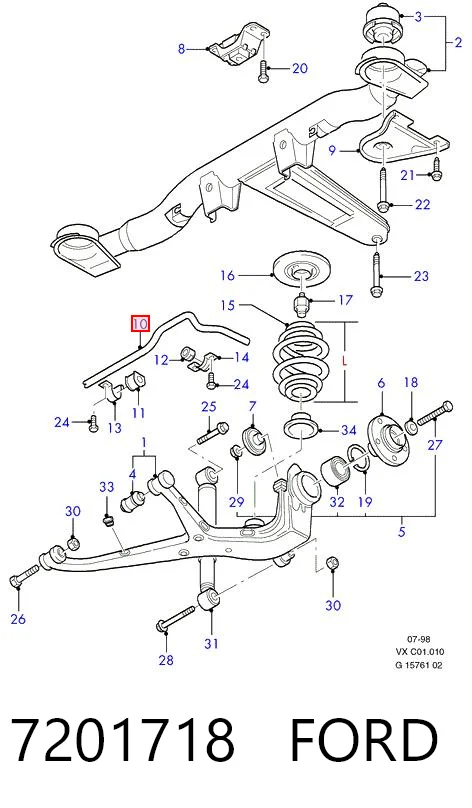 7201718 Ford Стабілізатор задньої балки