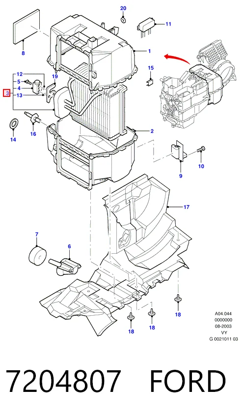Купити Випаровувач кондиціонера Ford Galaxy I VY WGR