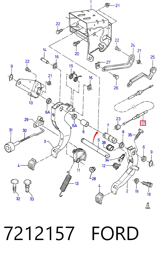 Купити Трос зчеплення Ford Fiesta Mk3 GFJ