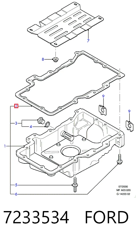 Купити AJ0410431A Mazda Прокладка піддону картера двигуна