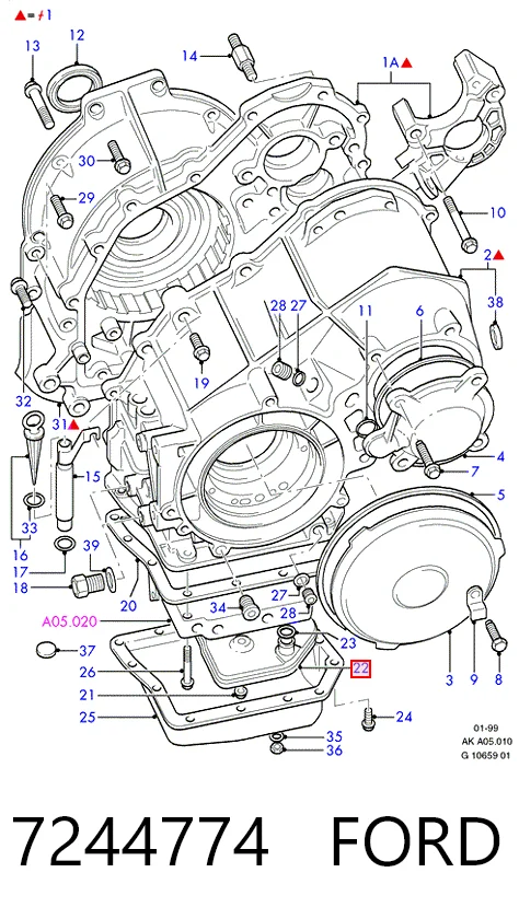 Фільтр коробки автомат Ford Escort VII хетчбек (GAL, AAL, ABL) (1995 - 1998) ціна, від 33.19 USD