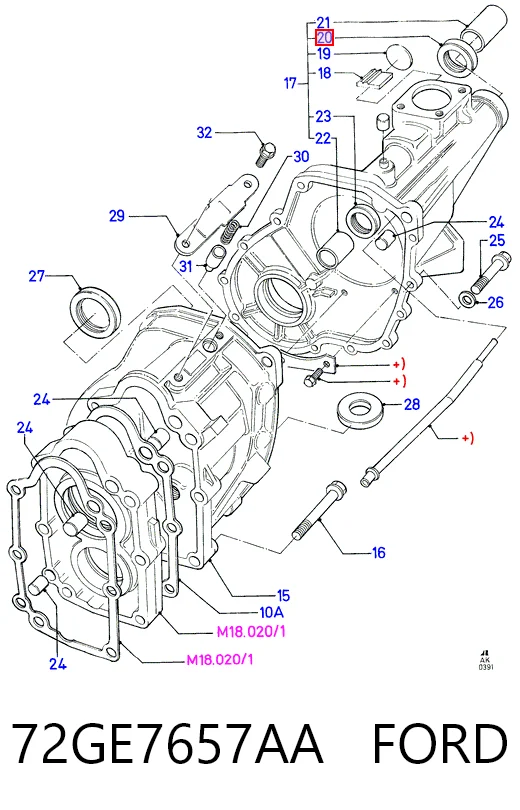 40621 SKT Сальник АКПП/КПП, вихідного/вторинного вала