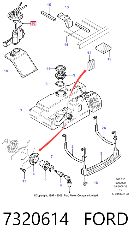 Паливний насос електричний, погружной на Ford Escort VI GAL
