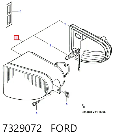 Купити Фара протитуманна, ліва Ford Galaxy I VY WGR