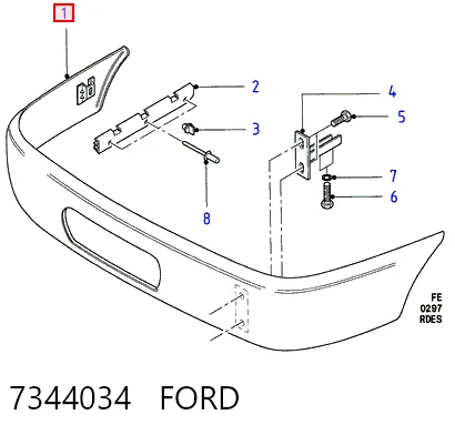 Буфер (бампер) задній на Ford Scorpio II GFR, GGR