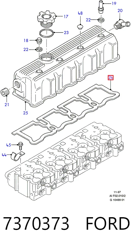 04897250AB Chrysler Прокладка кришки клапанної 