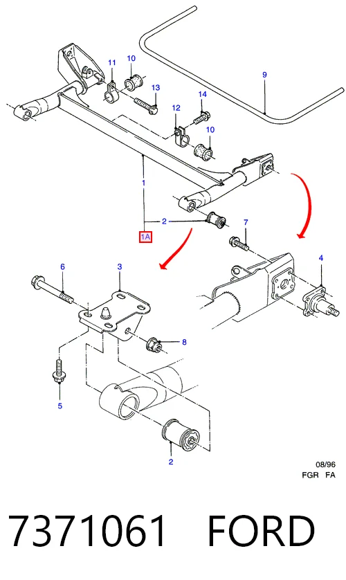 Підвіска задня на Ford Escort VII GAL, AAL, ABL