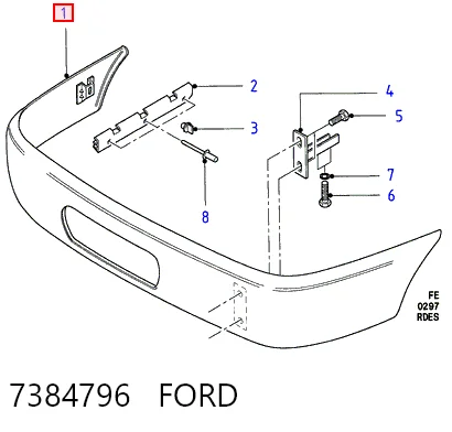 Бампер задній Ford Scorpio 2 GFR, GGR