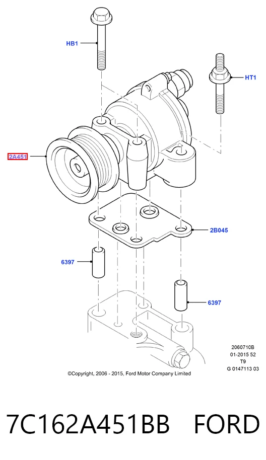 7C162A451BB Ford Насос вакуумний