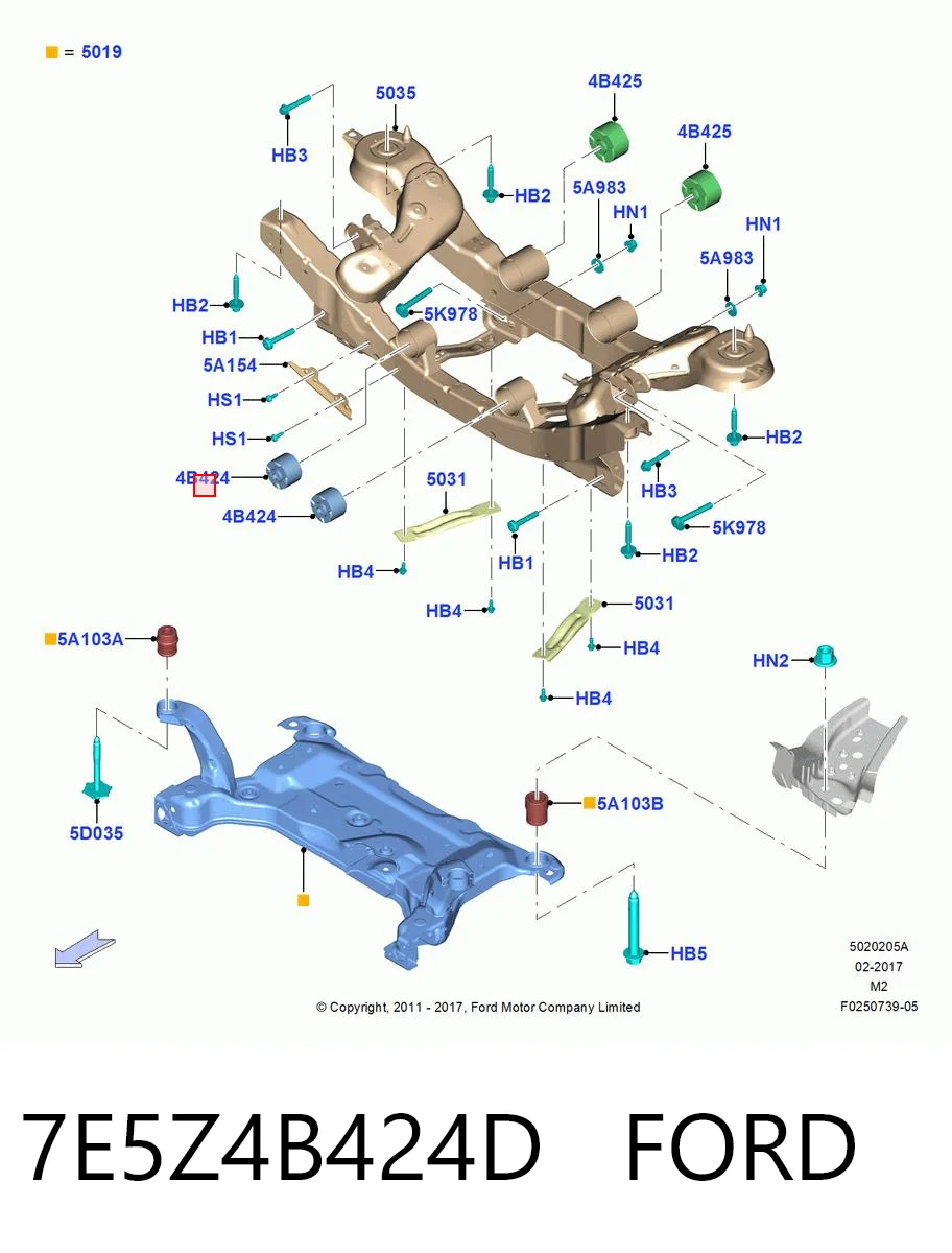 7E5Z4B424D Ford 