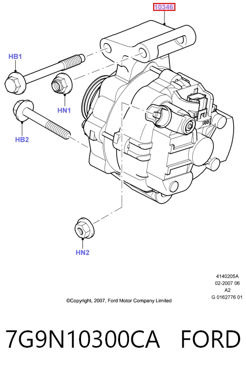 7G9N10300CA Ford Авто генератор