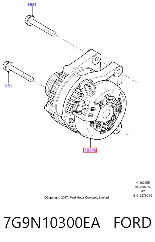7G9N10300EA Ford Авто генератор
