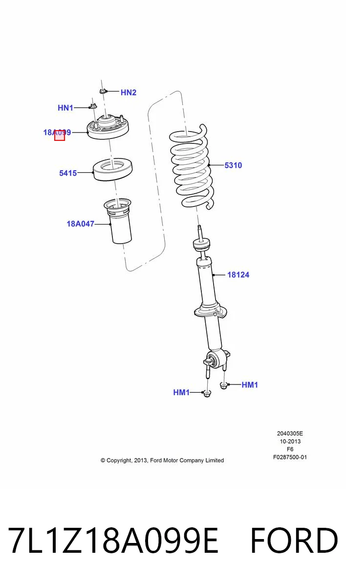 7L1Z18A099E Ford Кріплення переднього амортизатора