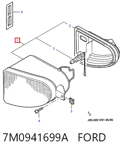  Фара протитуманна, ліва Ford Galaxy 