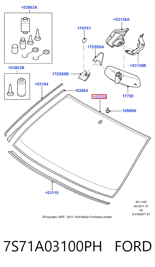 Лобове скло AB26322A Pilkington