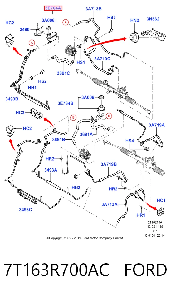 Бачок ГУР SPK266F SPK