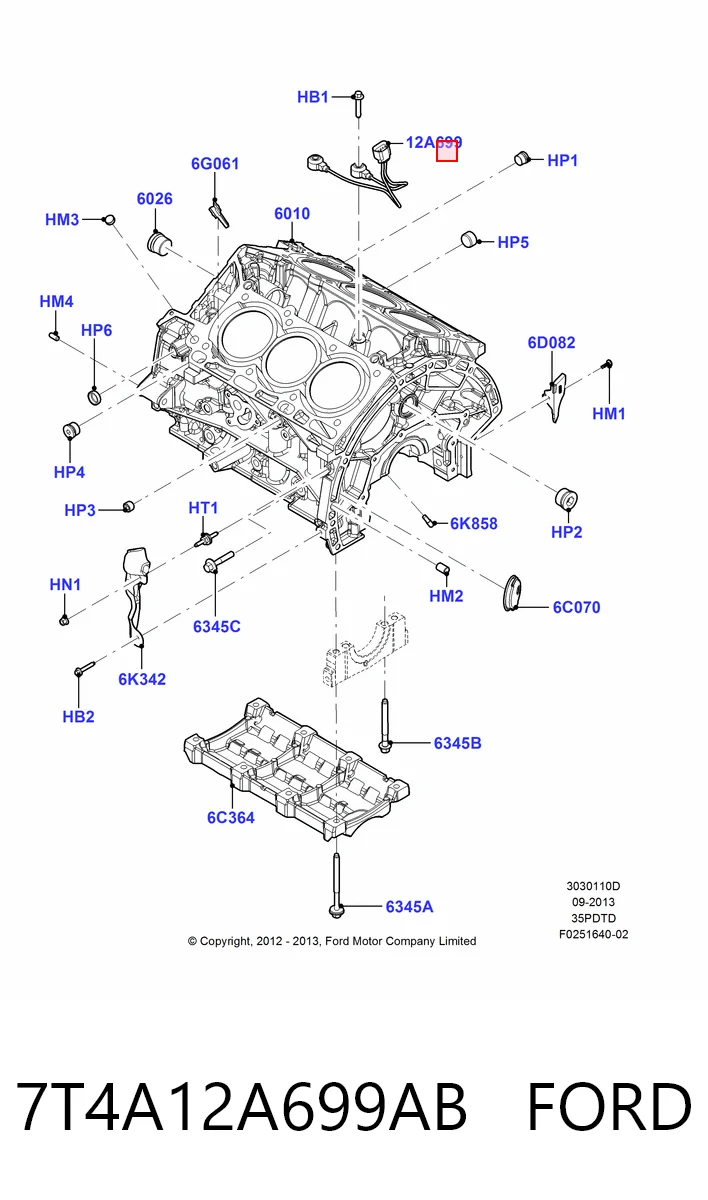 Датчик детонації Ford Edge I позашляховик (U387) (2006 - 2014) ціна, від 10.08 USD