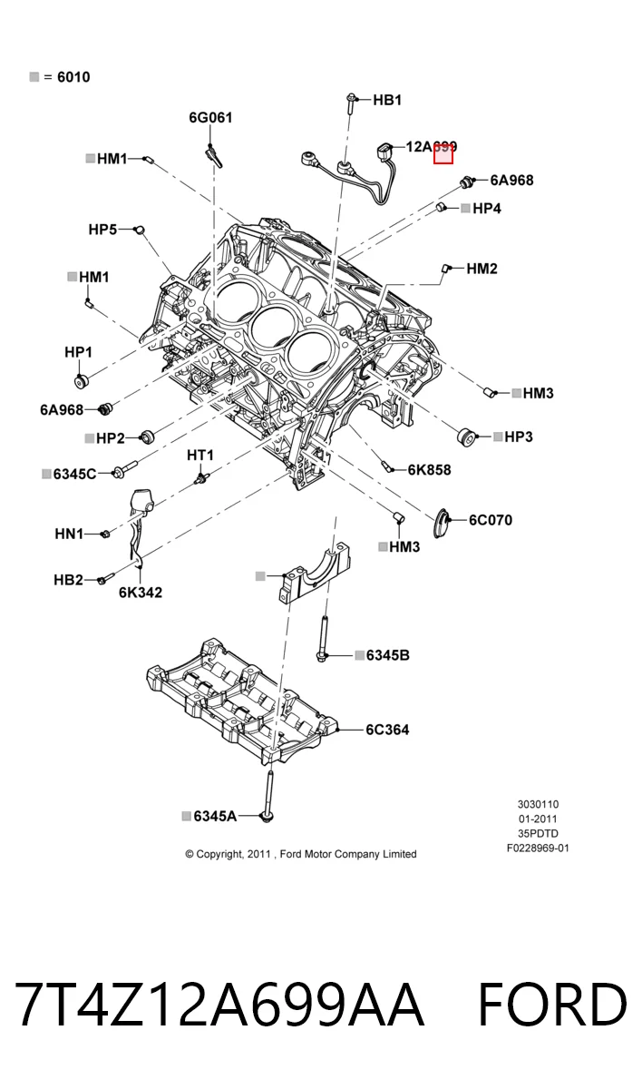Датчик самозаймання Ford Edge I