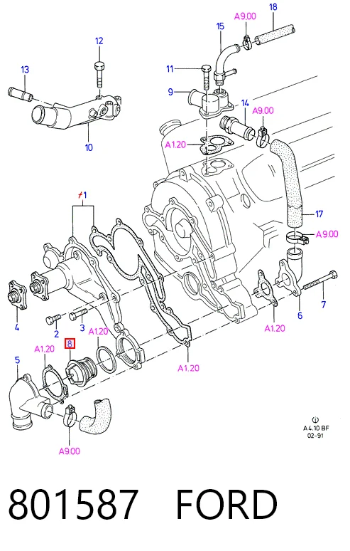 Купити Термостат Ford Granada  GU