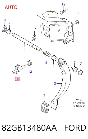 82GB13480AA Ford Лягушка стоп-сигналу