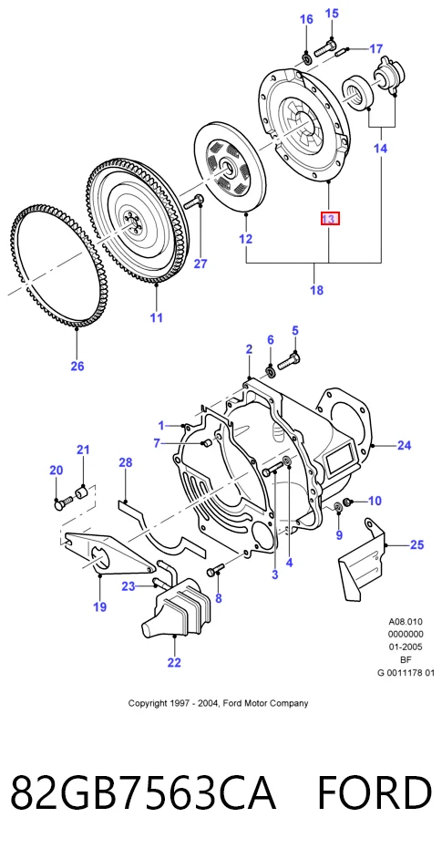  Корзина зчеплення Ford Granada 