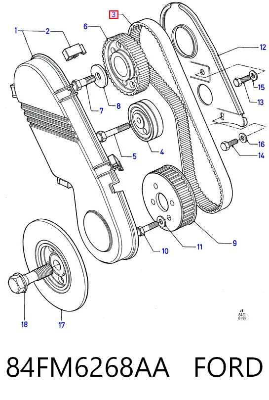 ГРМ ремінь Ford Fiesta Mk2