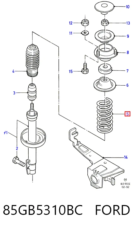 Купити Пружина передня Ford Scorpio I GAE, GGE