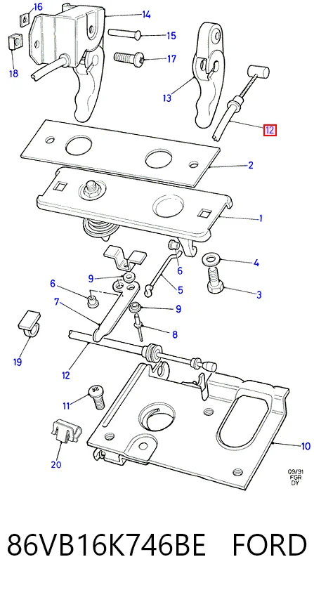 Трос відкриття капота Formpart/Otoform 1532028S ціна, від 5.49 USD