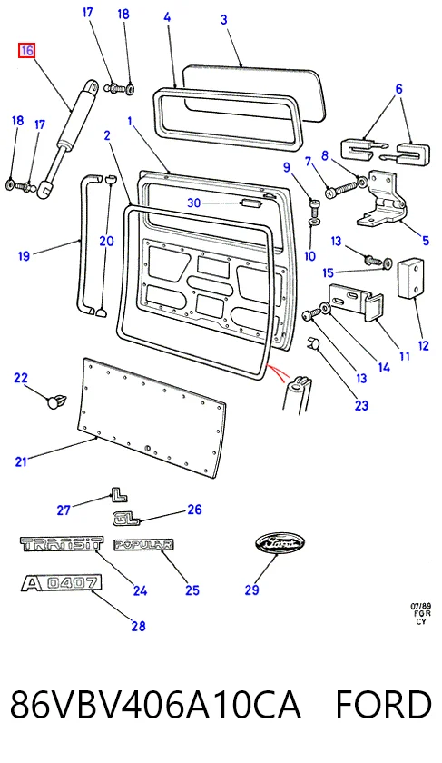 Купити FSE11305023 Fase Амортизатор двері багажника