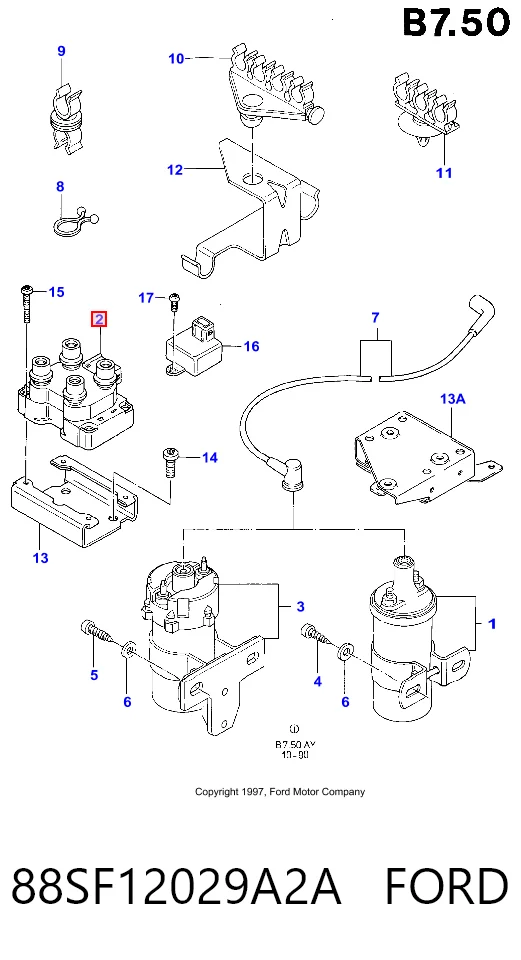 88SF12029A2A Ford Котушка запалювання