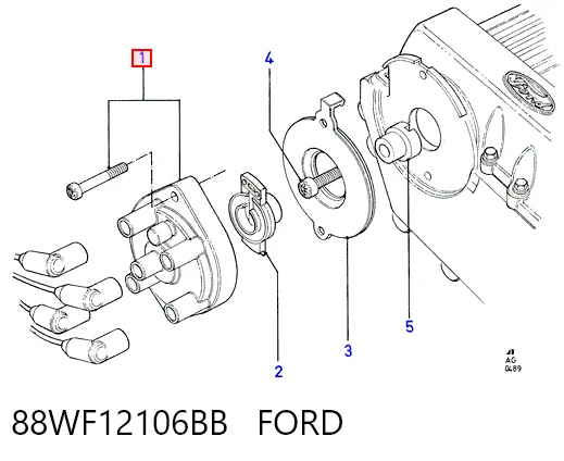 Кришка розподільника запалювання / трамблера на Ford Transit IV E