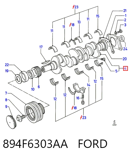 ES1528 DP Group Колінвал двигуна