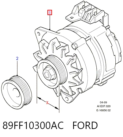 89FF10300AC Ford Авто генератор
