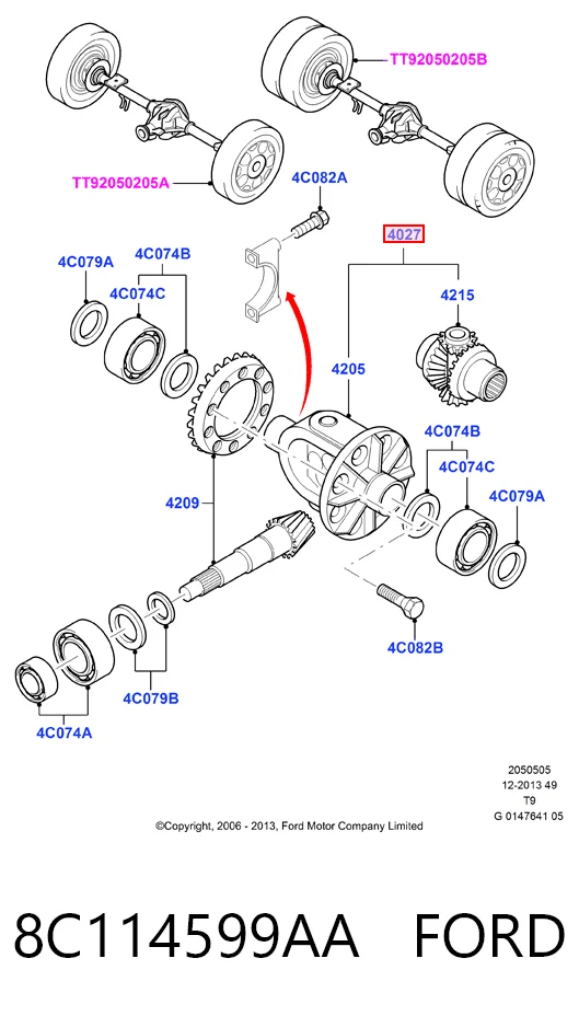 8C114599AA Ford