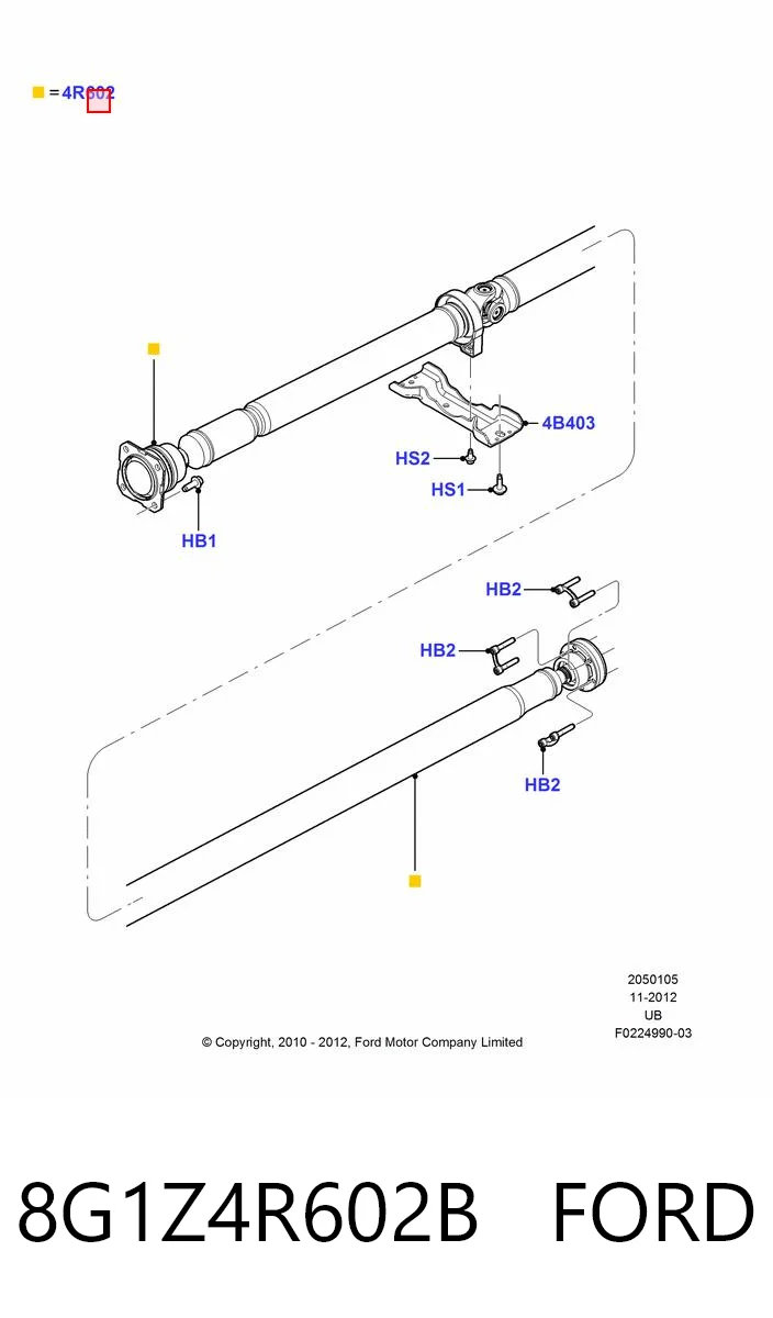 8G1Z4R602B Ford Хрестовина карданного валу