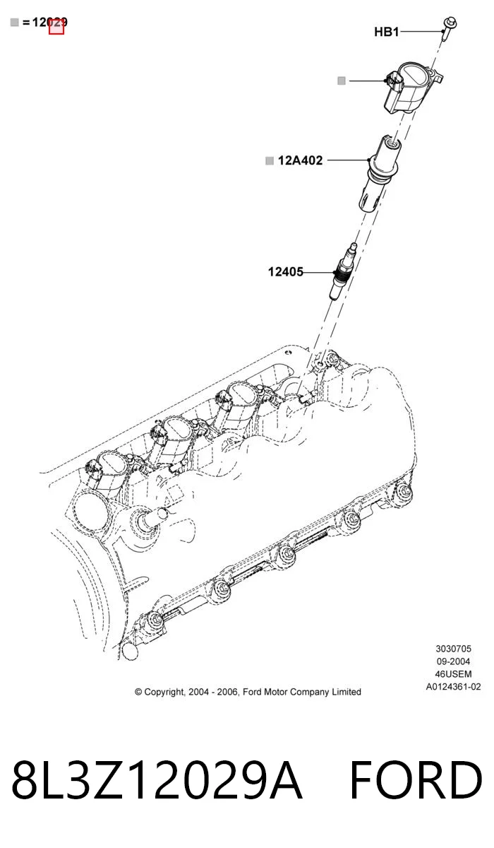 8L3Z12029A Ford Котушка запалювання