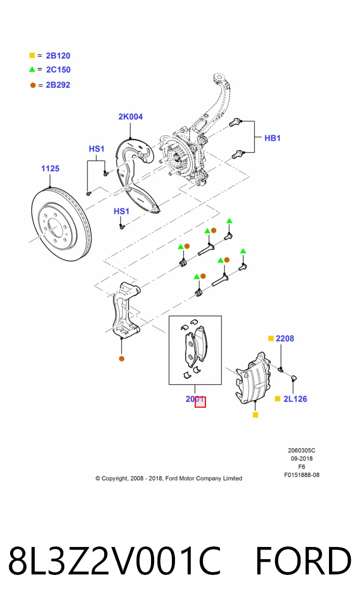 EHT2087H Raybestos Передні гальмівні колодки