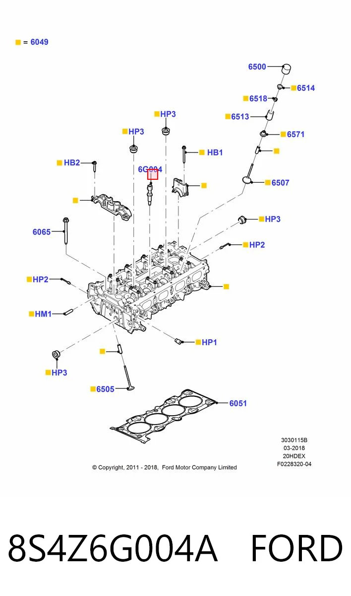 8S4Z6G004A Ford 