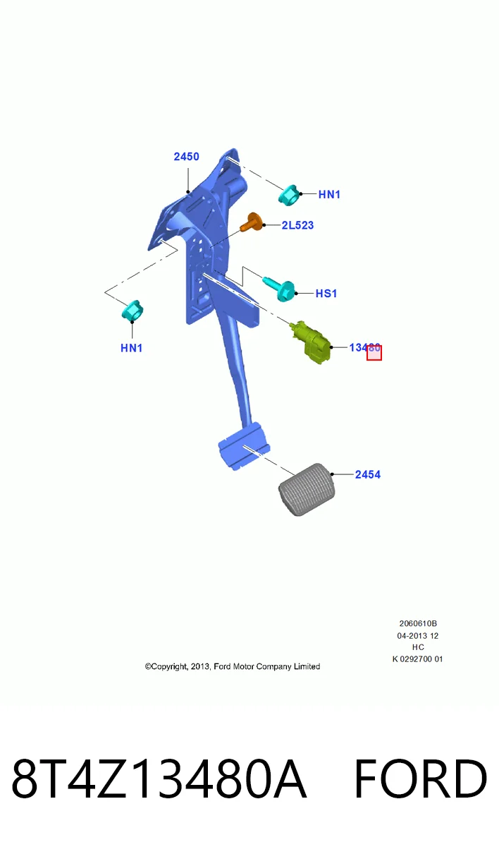 8T4Z13480A Ford Лягушка стоп-сигналу