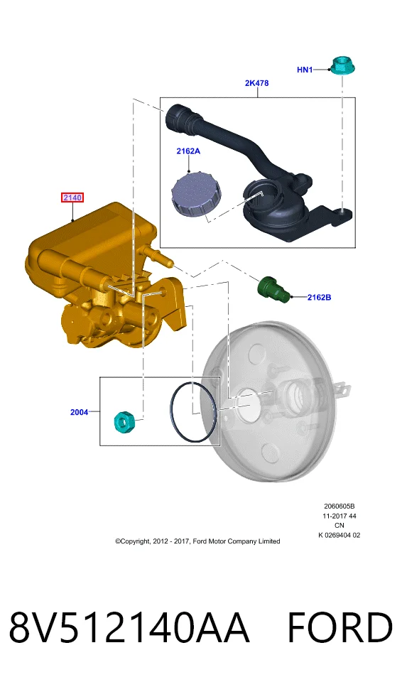 204788353 Bosch Циліндр гальмівний, головний
